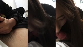 韓國大學妹子幫男友口交