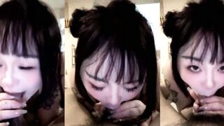 タトゥーの女性がフェラする主観映像