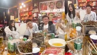 妹子居酒屋喝醉露奶跳舞