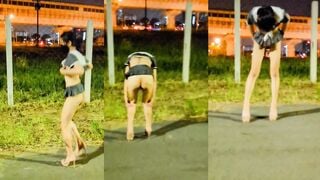 人妻母狗戶外露出屁股會發光